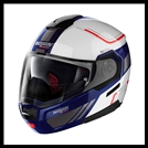 NOLAN N90-3 MODULAR FLIP-UP HELMET WITH VPS DROP DOWN INTERIOR SUNSCREEN - VOYAGER WHITE/BLUE/RED