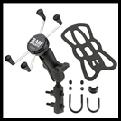 RAM-B-174-UN10U X-Grip Large Phone Mount w/ Combination Clutch/Brake Face Clamp or Handlebar Base