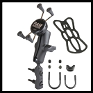 RAM-B-174-UN7U X-Grip Phone Mount w/ Combination Clutch/Brake Face Clamp or Handlebar Base