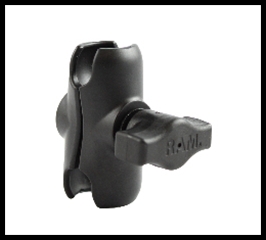 RAM-B-201U-A Short Length Double Socket Arm for 1" Balls - Overall Length: 2.42"