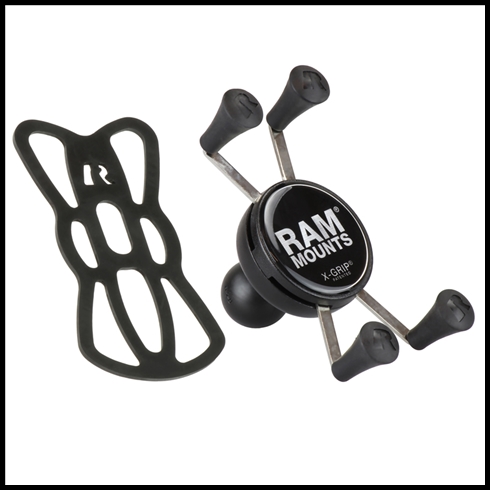 RAM-HOL-UN7BU Universal Spring-Loaded X-Grip Phone/Device Holder with 1" Ball