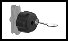 RAM-KNOB3LU Key Lock Knob with Brass Insert for B Size Socket Arms