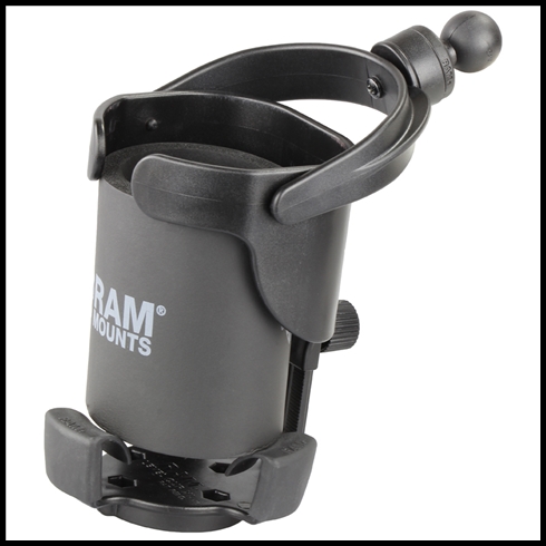 RAM RAP-B-417BU Level Cup XL Drink Holder & Koozie with 1" Ball