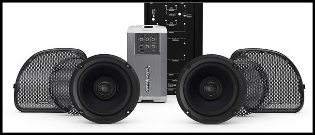 ROCKFORD FOSGATE - 2014 & Newer Harley-Davidson Road Glide & Street Glide 2-Speaker & Amp Kit