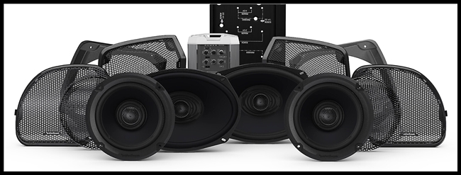 ROCKFORD FOSGATE - 2014 & Newer Harley-Davidson Road Glide & Street Glide 4-Speaker & Amp Kit