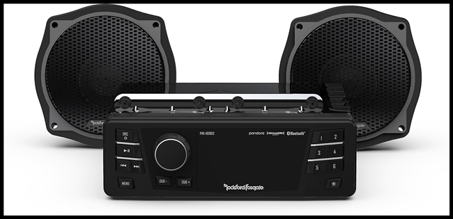 Rockford Fosgate - 1998-2013 Harley-Davidson Sreet Glide Source Unit & 2-Speaker Kit