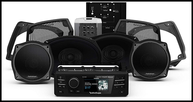 Rockford Fosgate - 1998-2013 Harley-Davidson Street Glide Source Unit, 4-Speaker & Amp Kit