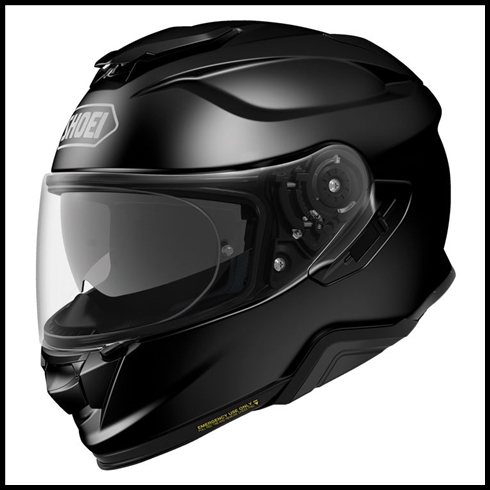 SHOEI GT-AIR II FULL-FACE HELMET WITH SUN SHIELD VISOR SYSTEM - BLACK