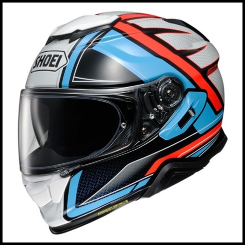 SHOEI GT-AIR II FULL-FACE HELMET WITH SUN SHIELD VISOR SYSTEM - HASTE TC-2 GRAPHIC