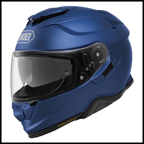 SHOEI GT-AIR II FULL-FACE HELMET WITH SUN SHIELD VISOR SYSTEM - MATTE BLUE METALLIC