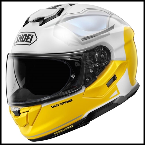 SHOEI GT-AIR 3 FULL-FACE HELMET WITH SUN SHIELD VISOR SYSTEM - MIKE TC-3 GRAPHIC (GLOSS)
