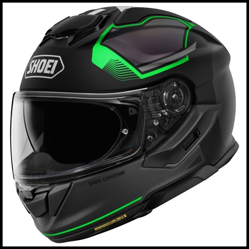 SHOEI GT-AIR 3 FULL-FACE HELMET WITH SUN SHIELD VISOR SYSTEM - MIKE TC-4 GRAPHIC (MATTE)