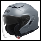 SHOEI J-CRUISE 3 OPEN-FACE HELMET WITH FACE-SHIELD & SUN SHIELD VISOR SYSTEM - BASALT GREY
