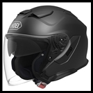 SHOEI J-CRUISE 3 OPEN-FACE HELMET WITH FACE-SHIELD & SUN SHIELD VISOR SYSTEM - MATTE BLACK