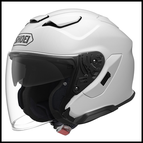 SHOEI J-CRUISE 3 OPEN-FACE HELMET WITH FACE-SHIELD & SUN SHIELD VISOR SYSTEM - WHITE