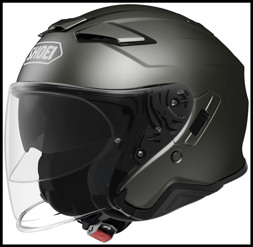 SHOEI J-CRUISE II OPEN-FACE HELMET WITH FACE-SHIELD & SUN SHIELD VISOR SYSTEM - ANTHRACITE