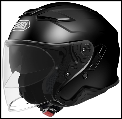 SHOEI J-CRUISE II OPEN-FACE HELMET WITH FACE-SHIELD & SUN SHIELD VISOR SYSTEM - BLACK