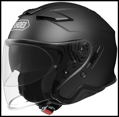 SHOEI J-CRUISE II OPEN-FACE HELMET WITH FACE-SHIELD & SUN SHIELD VISOR SYSTEM - MATTE BLACK