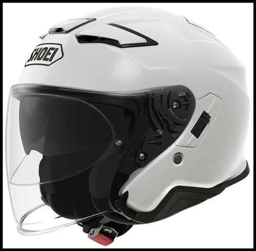 SHOEI J-CRUISE II OPEN-FACE HELMET WITH FACE-SHIELD & SUN SHIELD VISOR SYSTEM - WHITE