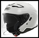 SHOEI J-CRUISE II OPEN-FACE HELMET WITH FACE-SHIELD & SUN SHIELD VISOR SYSTEM - WHITE