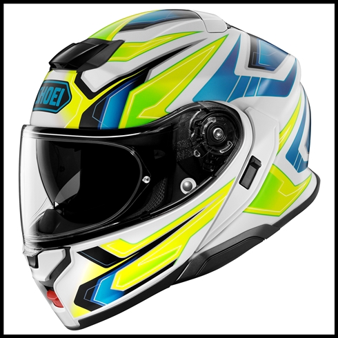 SHOEI NEOTEC 3 MODULAR FLIP-FRONT HELMET WITH SUN SHIELD VISOR SYSTEM - ANTHEM TC-3 GRAPHIC (GLOSS)