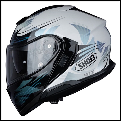 SHOEI NEOTEC 3 MODULAR FLIP-FRONT HELMET WITH SUN SHIELD VISOR SYSTEM - BREEZE TC-2 GRAPHIC (GLOSS)