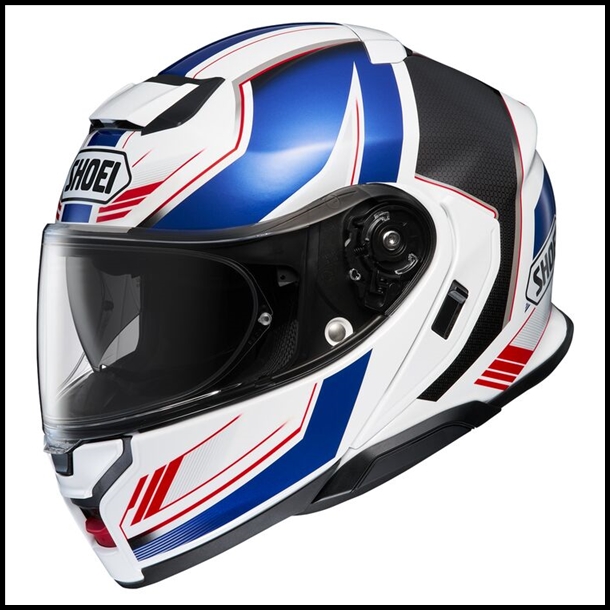 SHOEI NEOTEC 3 MODULAR FLIP-FRONT HELMET WITH SUN SHIELD VISOR SYSTEM - GRASP TC-10 GRAPHIC (GLOSS)