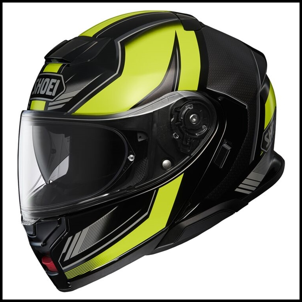 SHOEI NEOTEC 3 MODULAR FLIP-FRONT HELMET WITH SUN SHIELD VISOR SYSTEM - GRASP TC-3 GRAPHIC (GLOSS)