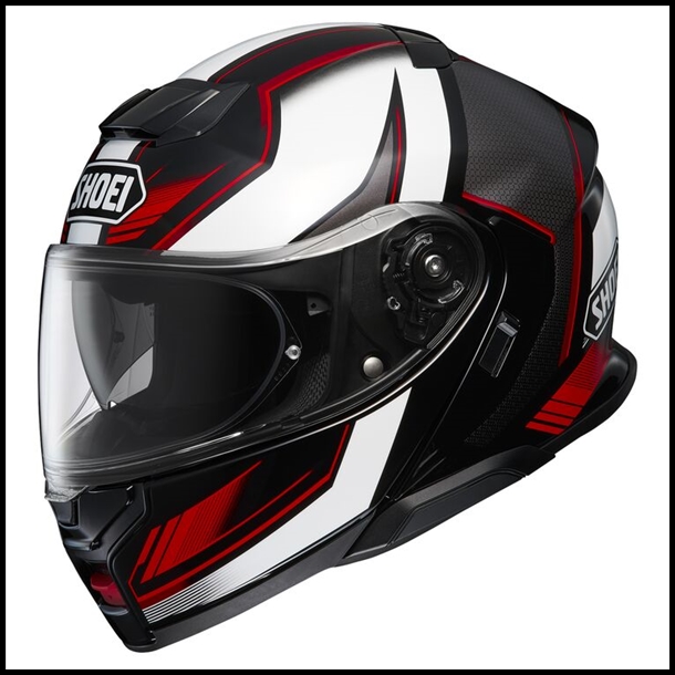 SHOEI NEOTEC 3 MODULAR FLIP-FRONT HELMET WITH SUN SHIELD VISOR SYSTEM - GRASP TC-5 GRAPHIC (GLOSS)