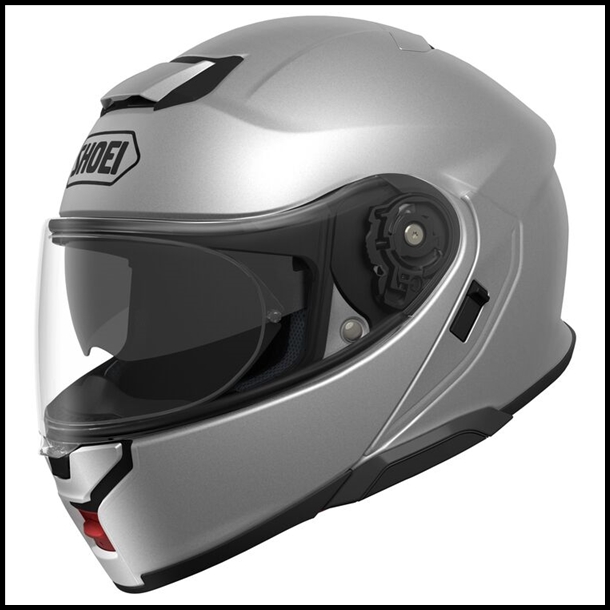 SHOEI NEOTEC 3 MODULAR FLIP-FRONT HELMET WITH SUN SHIELD VISOR SYSTEM - LIGHT SILVER