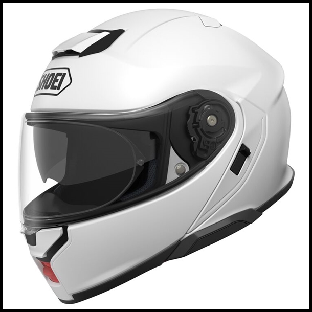 SHOEI NEOTEC 3 MODULAR FLIP-FRONT HELMET WITH SUN SHIELD VISOR SYSTEM - WHITE