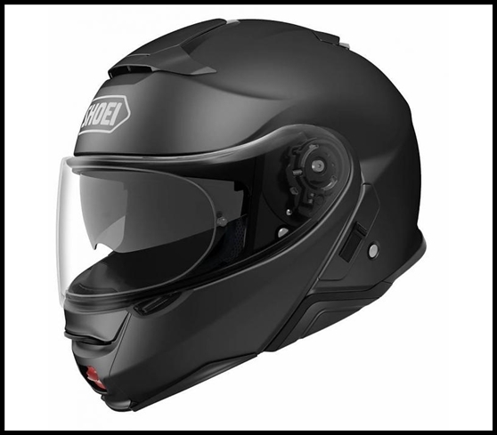 SHOEI NEOTEC II MODULAR FLIP-FRONT HELMET WITH SUN SHIELD VISOR SYSTEM - MATTE BLACK