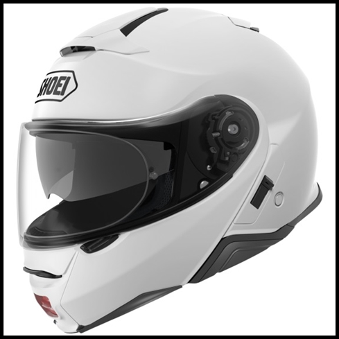 SHOEI NEOTEC II MODULAR FLIP-FRONT HELMET WITH SUN SHIELD VISOR SYSTEM - WHITE