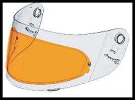 PINLOCK DKS 021 ANTI-FOG LENS INSERT FOR SHOEI CX-1 AND CX-1V SHIELD - HIGH DEFINITION ORANGE