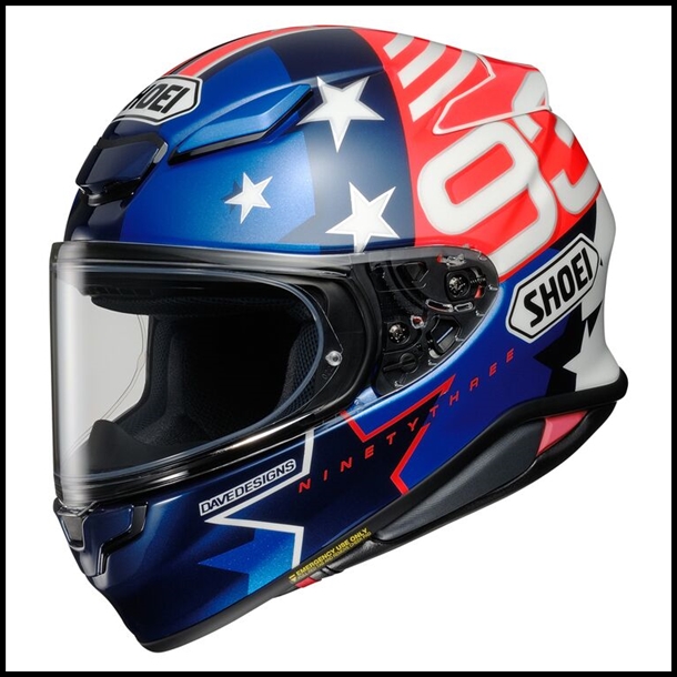 SHOEI RF-1400 FULL-FACE HELMET - MARQUEZ AMERICAN SPIRIT TC-10 GRAPHIC (GLOSS)