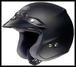 SHOEI RJ PLATINUM-R OPEN FACE HELMET - MATTE BLACK