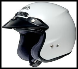 SHOEI RJ PLATINUM-R OPEN FACE HELMET - WHITE