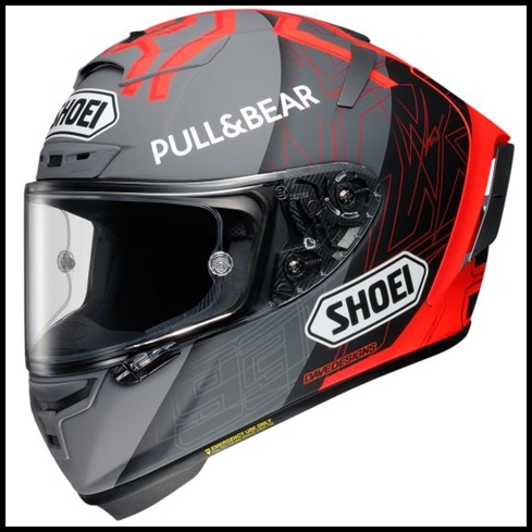 SHOEI X-FOURTEEN FULL-FACE HELMET - MM93 MARQUEZ BLACK CONCEPT 2.0 TC-1 (MATTE)
