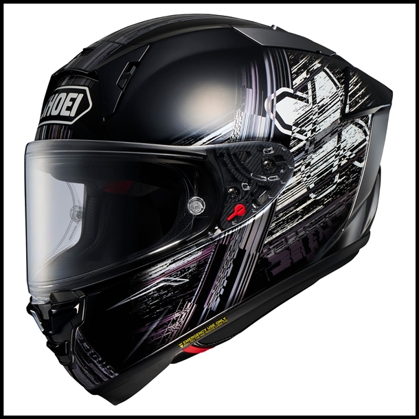 SHOEI X-FIFTEEN FULL-FACE HELMET - CROSS LOGO TC-5 GRAPHIC (GLOSS)