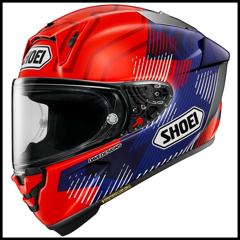 SHOEI X-FIFTEEN FULL-FACE HELMET - MARQUEZ 8 TC-1 GRAPHIC (GLOSS)
