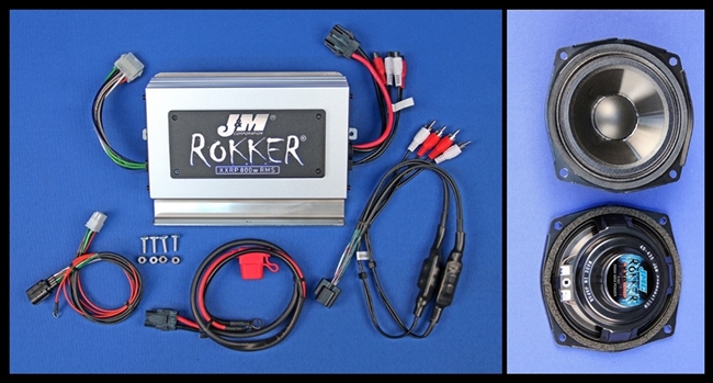 ROKKER 1000w 4-CH Amp & 2-5.17" Speaker Upgrade Kit for 2018-2024 Honda GoldWing Tour/Stnd.