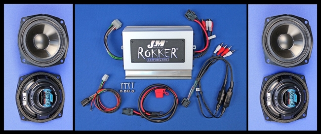 ROKKER 1000w 4-CH Amp & 4-5.17" Speaker Upgrade Kit for 2018-2024 Honda GoldWing Tour/Stnd.