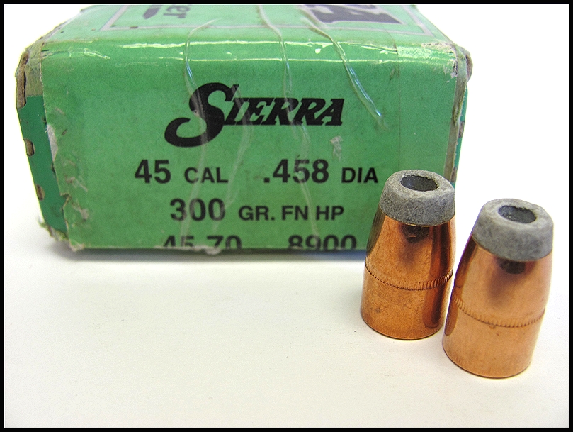 SIERRA 45 CAL. 300 GR. POWER JACKETED FLAT NOSE HOLLOW POINT RELOADING BULLETS