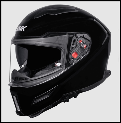 SMK AGNAR FULL-FACE HELMET - GLOSS BLACK