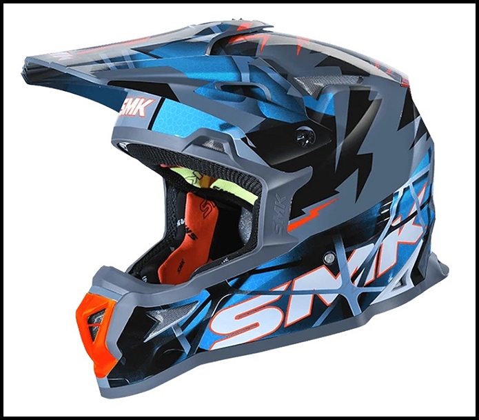 SMK ALLTERRA OFF-ROAD FULL-FACE HELMET - FULMINE GRAPHIC - GL651