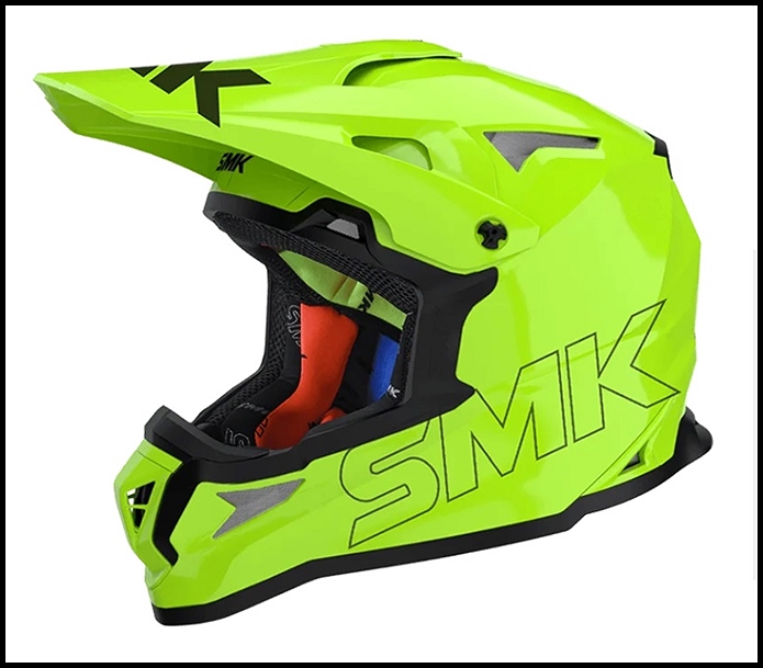 SMK ALLTERRA OFF-ROAD FULL-FACE HELMET - GLOSS HI VISON