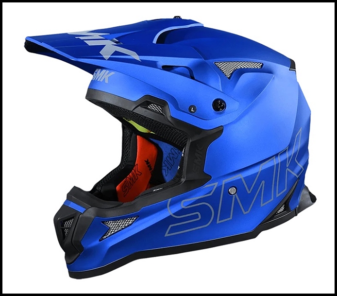 SMK ALLTERRA OFF-ROAD FULL-FACE HELMET - MATTE FLAME BLUE