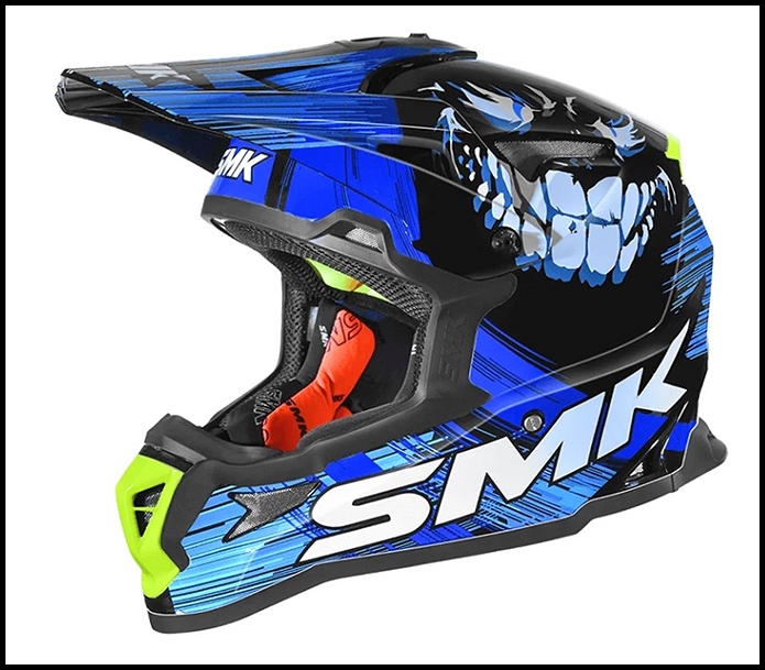 SMK ALLTERRA OFF-ROAD FULL-FACE HELMET - SMILEY GRAPHIC - GL251