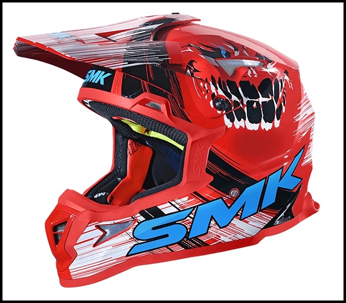 SMK ALLTERRA OFF-ROAD FULL-FACE HELMET - SMILEY GRAPHIC - GL315