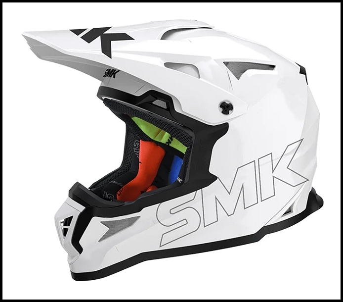 SMK ALLTERRA OFF-ROAD FULL-FACE HELMET - GLOSS WHITE